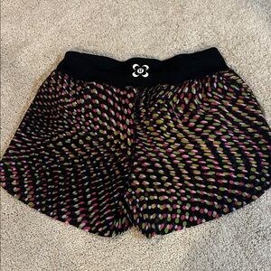 lululemon athletica Black Multicolor Patterned Athletic Shorts